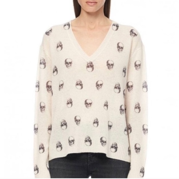 Skull Cashmere Sweaters - Skull Cashmere V-Neck Sweater
